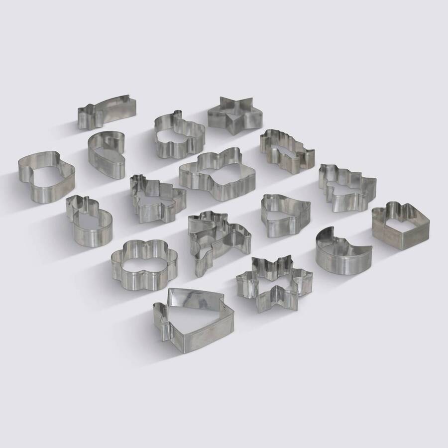 Emporte-pièces, 18 pièces, argent 