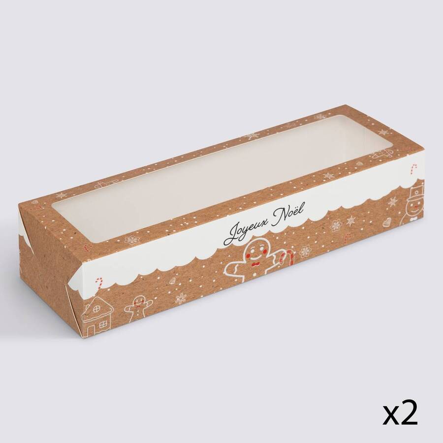 Lot de 2 boîtes à gâteaux, beige 