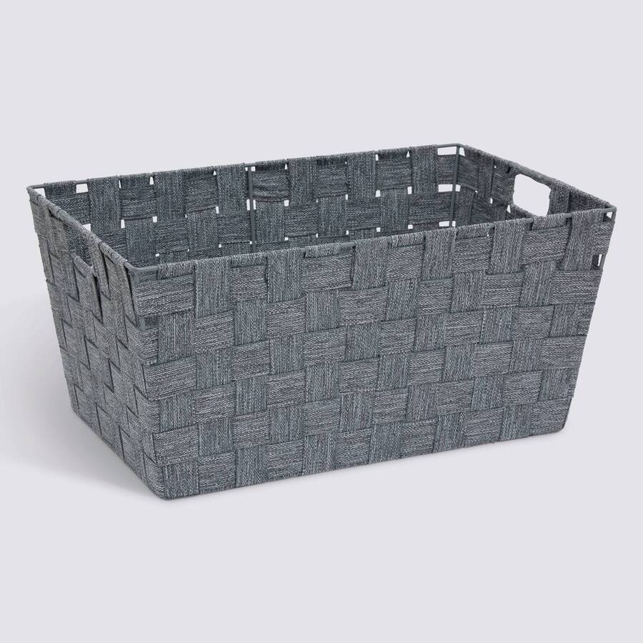 Panier, l.38 cm, gris Lise