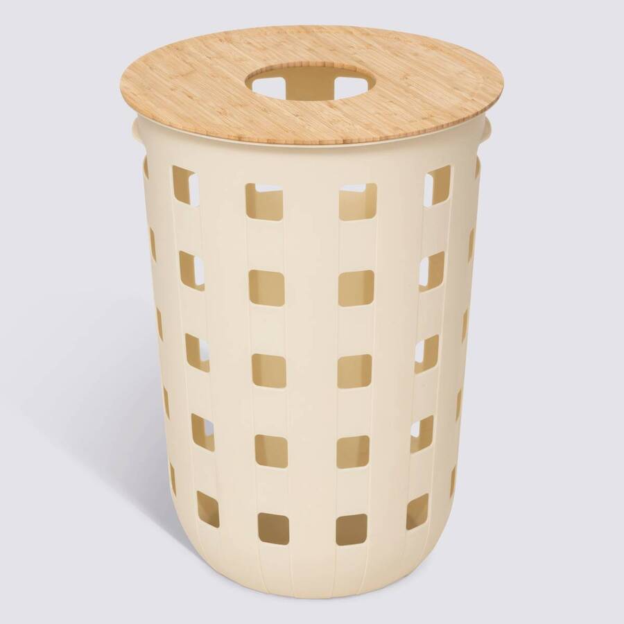 Corbeille à linge, 60 l, argile Harmony