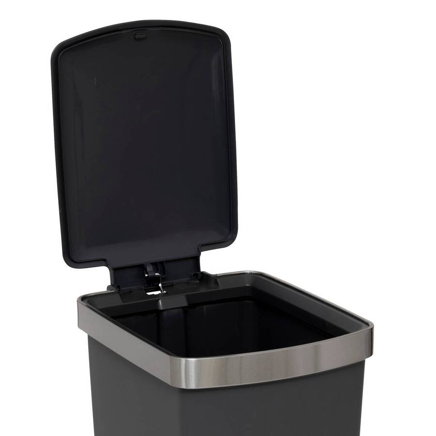 Poubelle, pédale, 45 l, gris 