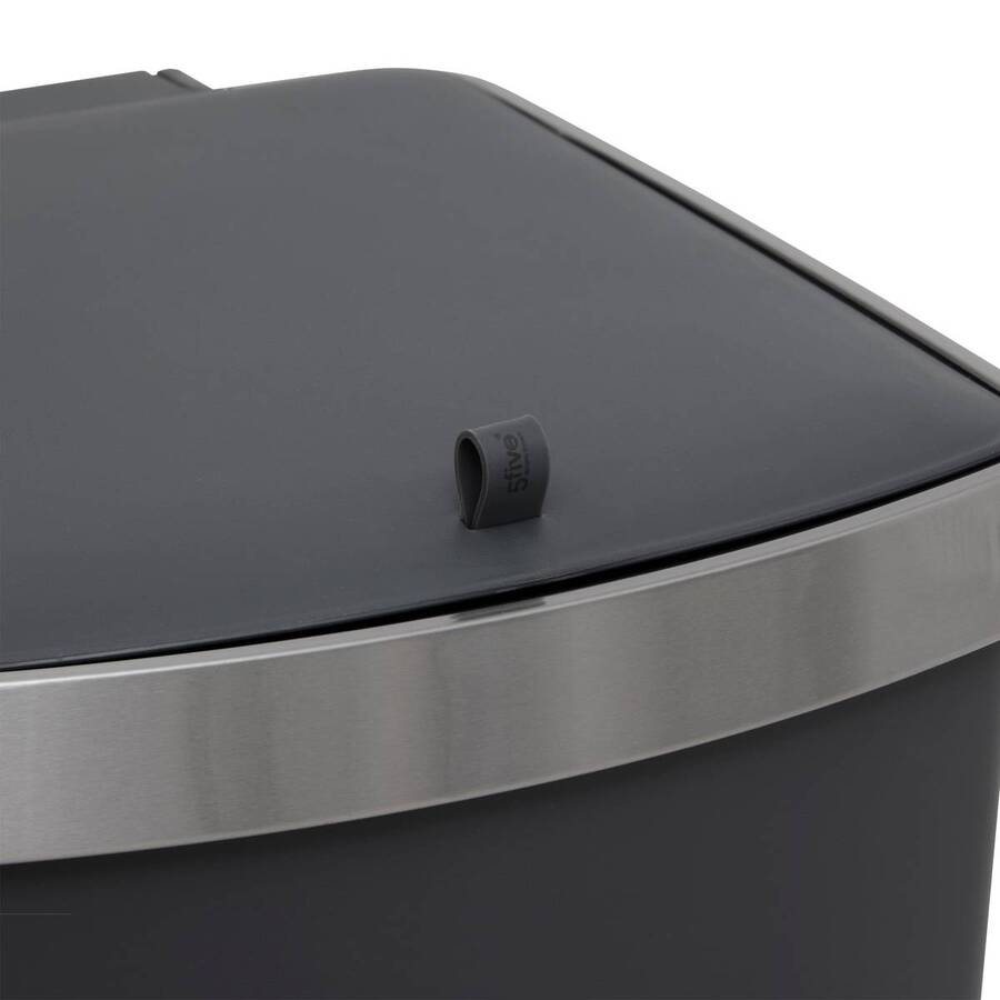 Poubelle, pédale, 45 l, gris 