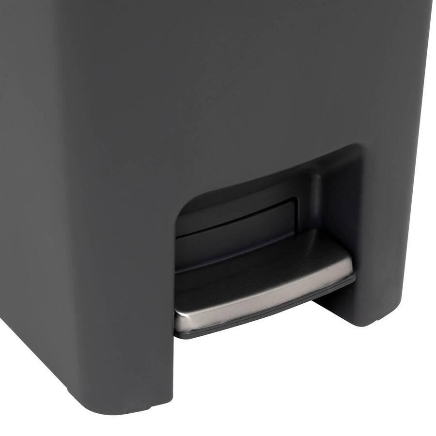 Poubelle, pédale, 45 l, gris 