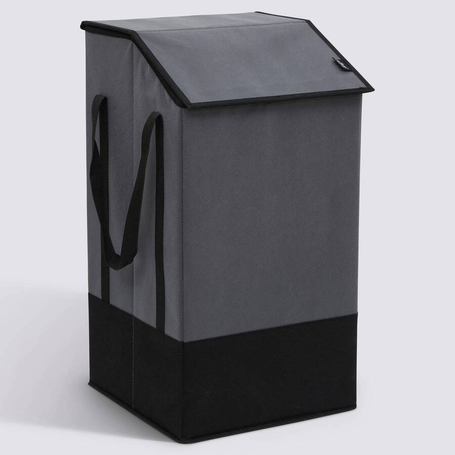 Panier à linge, 45 l, gris 