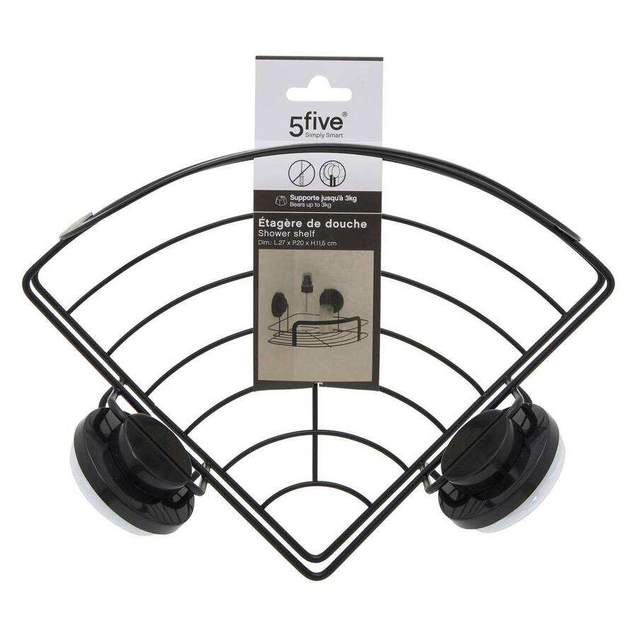 Étagère d'angle, noir Venterra