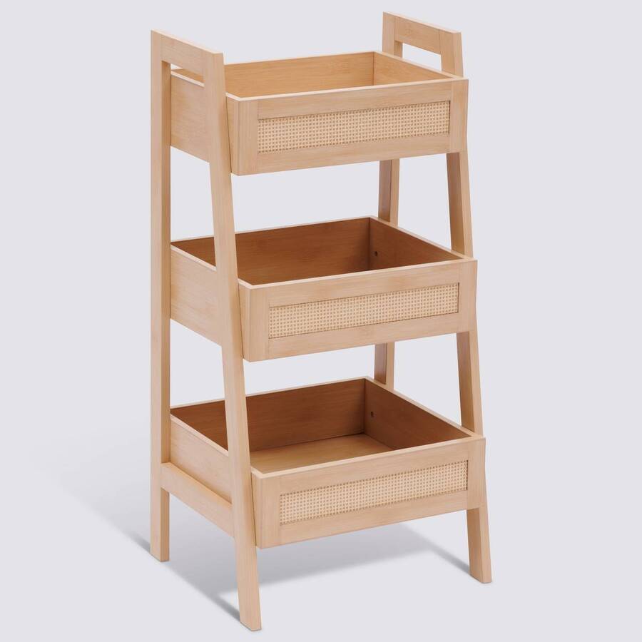 Etagère, 3 niveaux, h.80 cm, beige Cane
