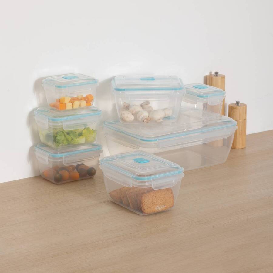 Lot de 7 boîtes de conservation, 0,4/0,8/1,5/5,6l