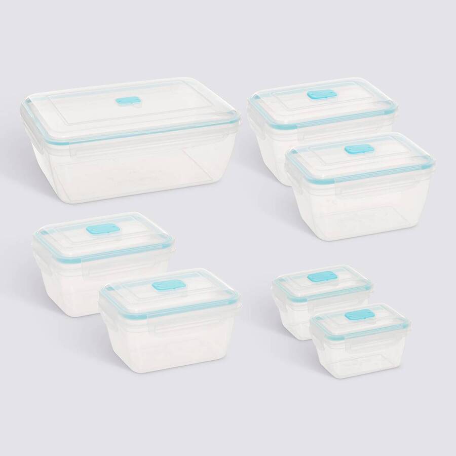 Lot de 7 boîtes de conservation, 0,4/0,8/1,5/5,6l