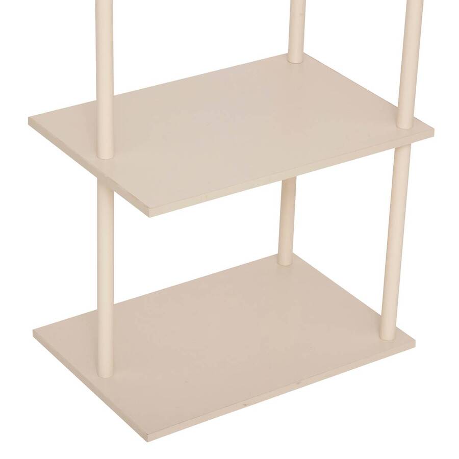 Portant à vêtements, 2, étagères, argile Liny