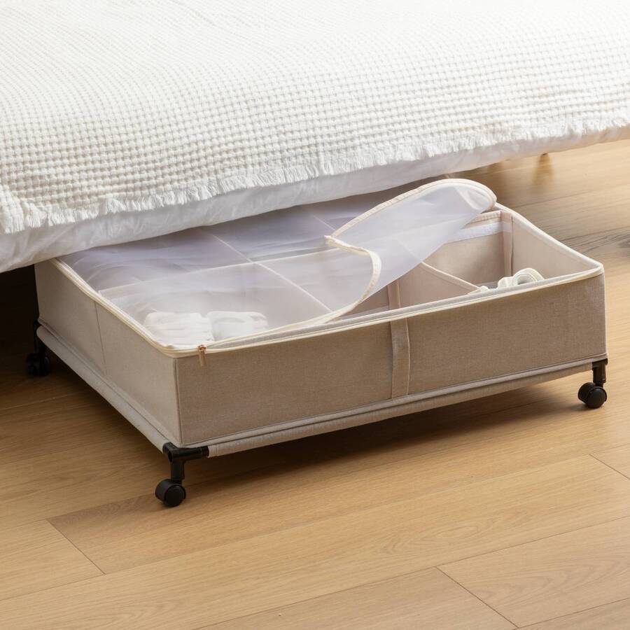 Housse de rangement sous lit, l.66 cm, beige Dressy plus