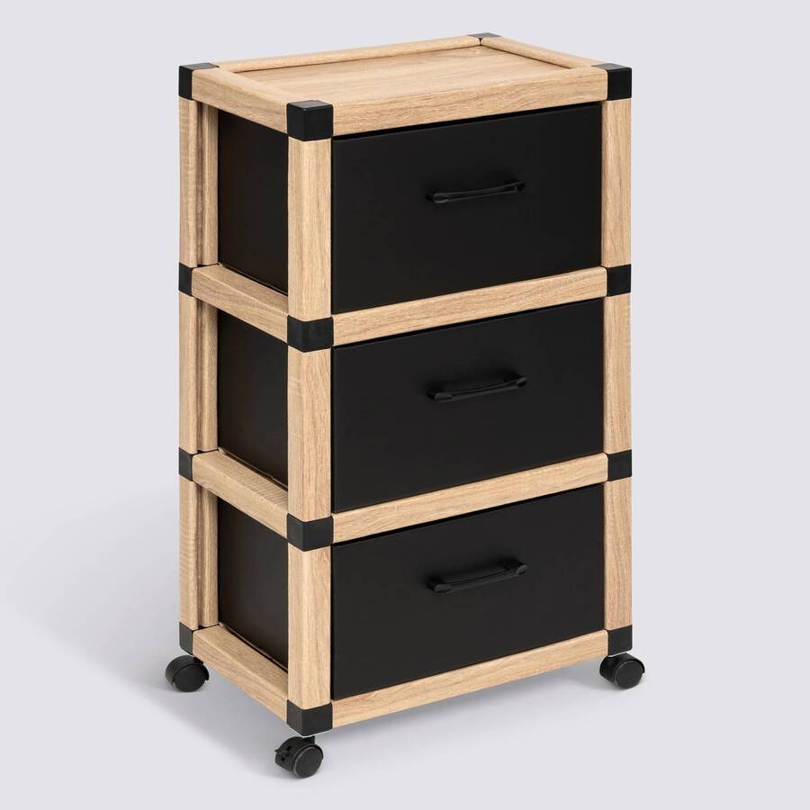 Tour de rangement, 3 niveaux, beige Cardy