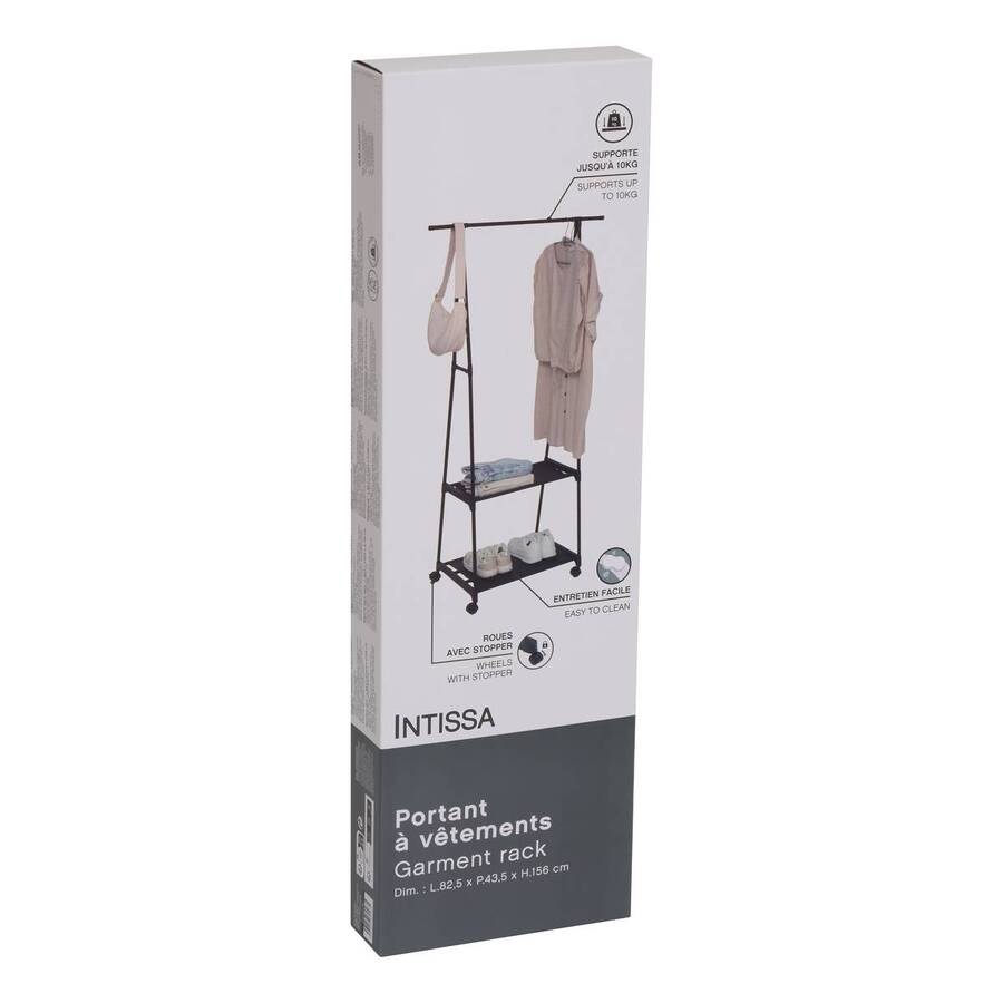 Portant à vêtements, noir Intissa