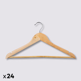 Lot de 24 cintres en bois Hang'up
