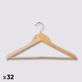 Lot de 32 cintres en bois Hang'up
