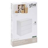 Commode 3 tiroirs, blanc Dolo