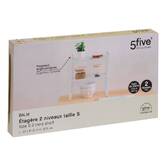 Etagère 2 niveaux, blanc Balm