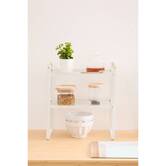 Etagère 2 niveaux, blanc Balm