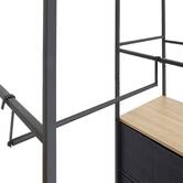 Penderie, 2 étagères, 6 tiroirs, gris Tissa