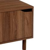 Table basse, 2 portes, marron Slidy