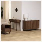 Table basse, 2 portes, marron Slidy
