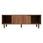 Meuble tv 2 étagères, marron Slidy