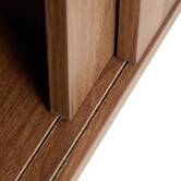 Meuble tv 2 étagères, marron Slidy