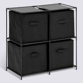 Etagère 2 niveaux, noir Mix'n modul