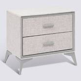 Commode 2 tiroirs, gris Granite