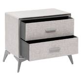 Commode 2 tiroirs, gris Granite