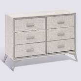 Commode 6 tiroirs, gris Granite
