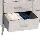 Commode 6 tiroirs, gris Granite