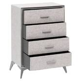 Commode 4 tiroirs, gris Granite