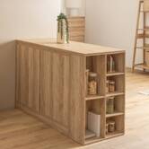 Ilot central, 2 portes, beige Abana