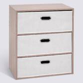 Commode 3 tiroirs, beige Dress up