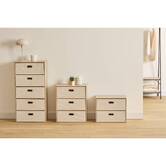Commode 5 tiroirs, beige Dress up