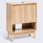 Meuble sous-lavabo 2 portes, beige Abana