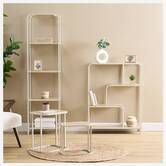 Console 2 étagères, beige Curvy