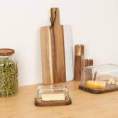 Beurrier, socle acacia 