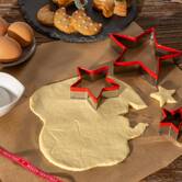 Emporte-pièces, 3 pièces, rouge Noël