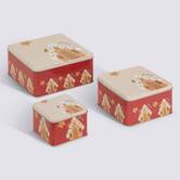 Lot de 3 boîtes de conservation, l.18,8/14,5/10 cm 