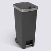 Poubelle, pédale, 45 l, gris 