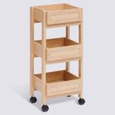 Desserte 3 niveaux, beige Cane