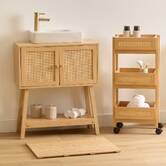 Desserte 3 niveaux, beige Cane