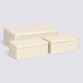 Lot de 3 boîtes de rangement, l.31/20,5 cm, argile Deskolor