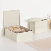 Lot de 3 boîtes de rangement, l.31/20,5 cm, argile Deskolor