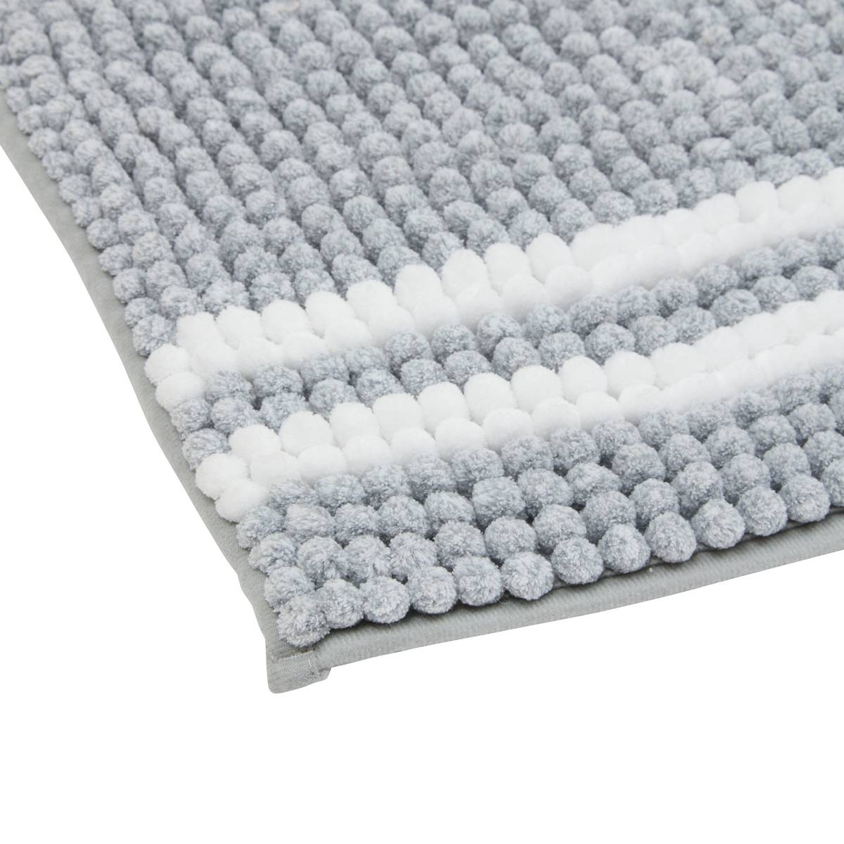Tapis de bain, l.80 cm, gris