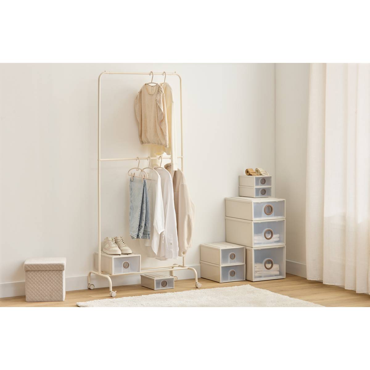 Portant à vêtements, argile Liny