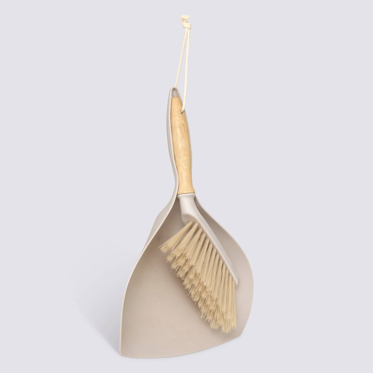 Ensemble pelle/balayette, beige Wood'n clean