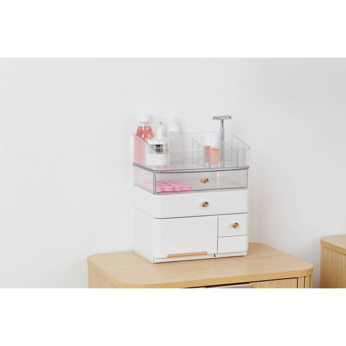 Organiseur, l.23 cm, blanc Sara