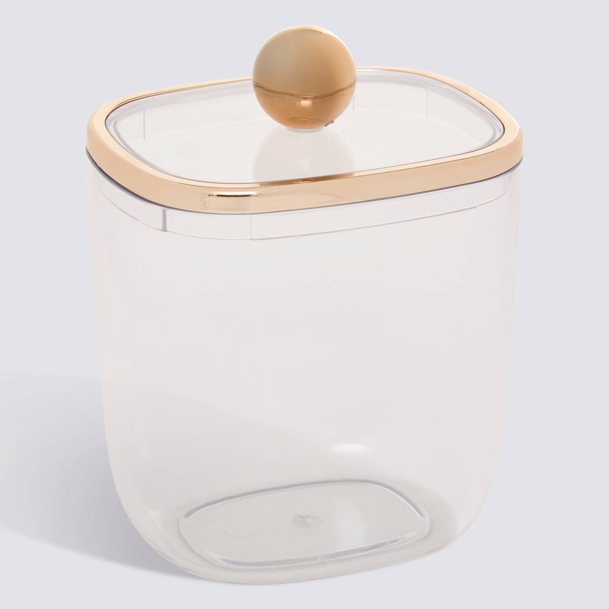 Boîte à cotons et cotons-tiges, l.8,9 cm, transparent Sara